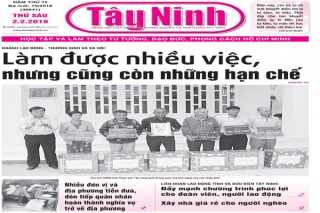 Điểm báo in Tây Ninh ngày 02.02.2018