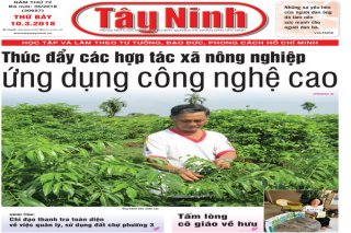 Điểm báo in Tây Ninh ngày 10.3.2018