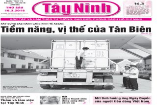 Điểm báo in Tây Ninh ngày 16.3.2018