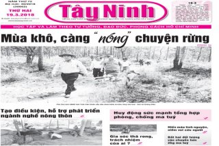 Điểm báo in Tây Ninh ngày 19.3.2018