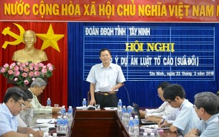 Đoàn ĐBQH đơn vị Tây Ninh lấy ý kiến góp ý Dự thảo Luật Tố cáo