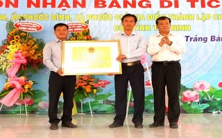 Di tích Rạch Tràm- Phước Chỉ được công nhận di tích lịch sử văn hóa cấp tỉnh