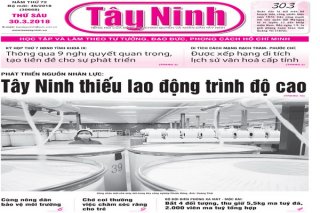 Điểm báo in Tây Ninh ngày 30.3.2018
