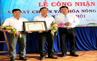 Công nhận xã Hoà Hội đạt chuẩn nông thôn mới