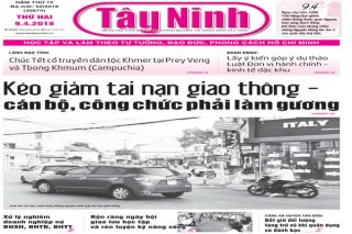 Điểm báo in Tây Ninh ngày 09.4.2018