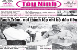 Điểm báo in Tây Ninh ngày 16.4.2018