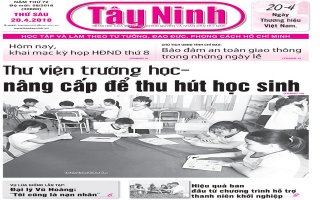 Điểm báo in Tây Ninh ngày 20.4.2018