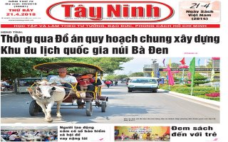 Điểm báo in Tây Ninh ngày 21.4.2018