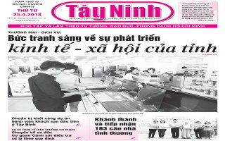 Điểm báo in Tây Ninh ngày 25.4.2018