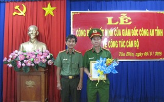 Bổ nhiệm Phó Trưởng Công an huyện Tân Biên