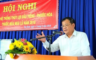 Chủ tịch UBND tỉnh kiểm tra hệ thống thủy lợi Dầu Tiếng- Phước Hòa