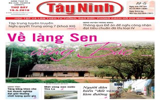 Điểm báo in Tây Ninh ngày 19.5.2018