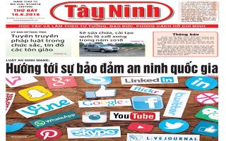 Điểm báo in Tây Ninh ngày 16.6.2018