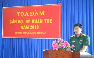 Bộ CHQS tỉnh: Tọa đàm cán bộ, sĩ quan trẻ