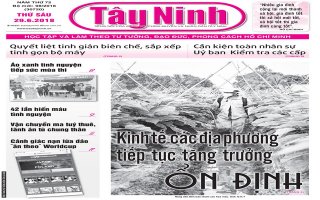 Điểm báo in Tây Ninh ngày 29.6.2018