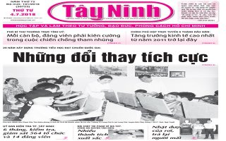 Điểm báo in Tây Ninh ngày 04.7.2018