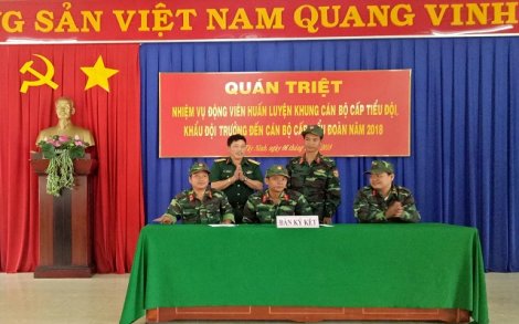 Quán triệt nhiệm vụ huấn luyện quân nhân dự bị năm 2018