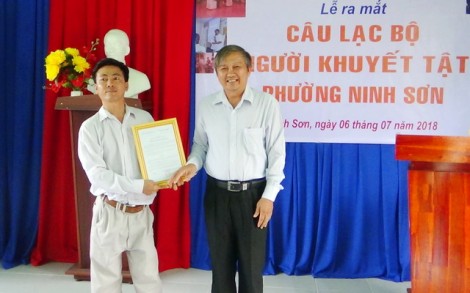 Ra mắt CLB Người khuyết tật phường Ninh Sơn