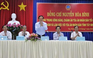 Làm việc với TAND hai cấp tỉnh Tây Ninh