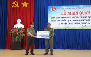 Sinh viên ĐH An ninh nhân dân tham gia “Hành quân xanh” ở Châu Thành