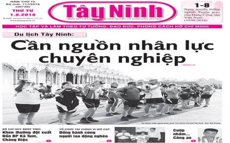 Điểm báo in Tây Ninh ngày 01.8.2018