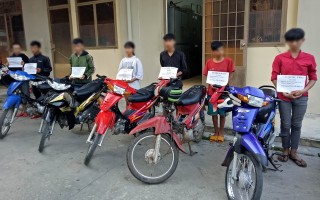 CATP.Tây Ninh bắt nhóm thanh thiếu niên đua xe và cổ vũ trái phép