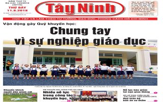 Điểm báo in Tây Ninh ngày 11.8.2018