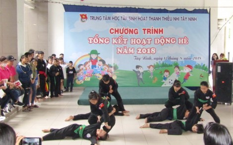 Trung tâm Sinh hoạt thanh thiếu nhi Tây Ninh tổng kết hoạt động hè 2018