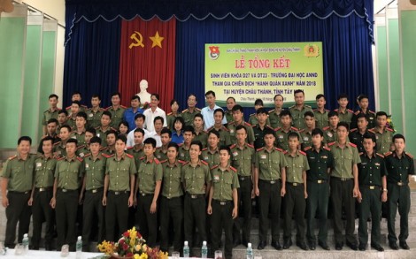 Đại học ANND:  Tổng kết Chiến dịch Hành quân xanh năm 2018 tại huyện Châu Thành