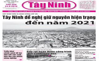 Điểm báo in Tây Ninh ngày 24.8.2018