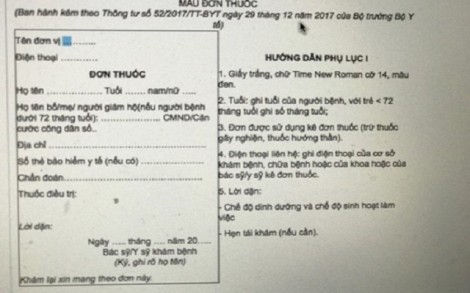 Bãi bỏ quy định kê đơn thuốc cho trẻ, cha mẹ phải khai CMND