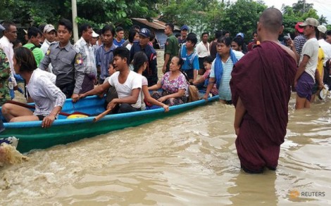 Vỡ đập ở Myanmar, hơn 50.000 người phải sơ tán