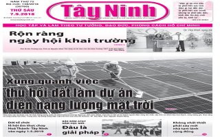 Điểm báo in Tây Ninh ngày 07.9.2018