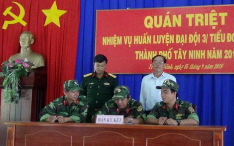 TP.Tây Ninh: quán triệt nhiệm vụ huấn luyện quân nhân dự bị