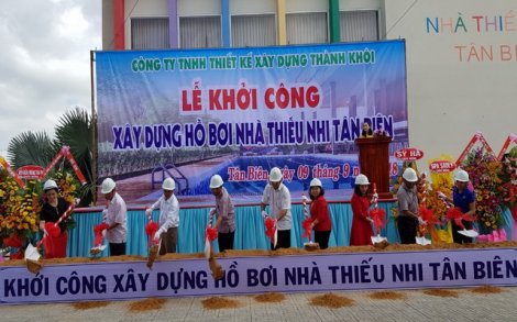 Khởi công xây dựng Hồ bơi Nhà thiếu nhi huyện Tân Biên