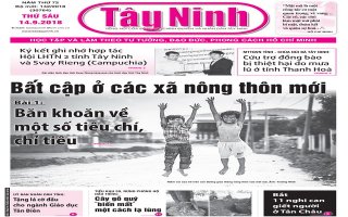 Điểm báo in Tây Ninh ngày 14.9.2018