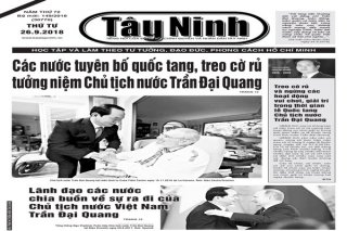 Điểm báo in Tây Ninh ngày 26.9.2018