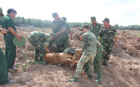 Phát hiện quả bom sót lại sau chiến tranh