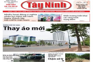 Điểm báo in Tây Ninh ngày 20.10.2018