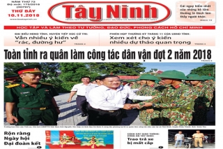 Điểm báo in Tây Ninh ngày 10.11.2018