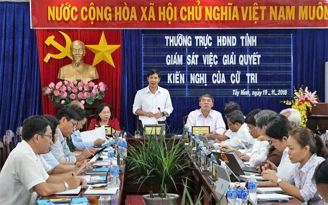 Thường trực HĐND tỉnh giám sát việc giải quyết kiến nghị của cử tri