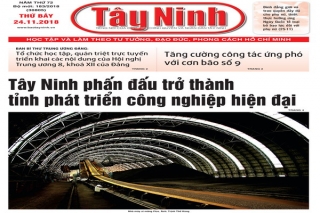 Điểm báo in Tây Ninh ngày 24.11.2018