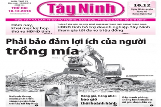 Điểm báo in Tây Ninh ngày 10.12.2018