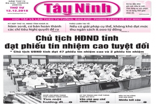 Điểm báo in Tây Ninh ngày 12.12.2018