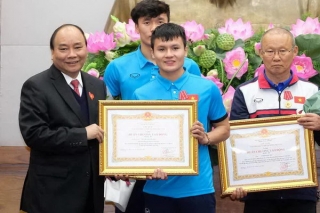 Thầy trò HLV Park Hang Seo lần thứ 3 trong năm được Thủ tướng khen thưởng