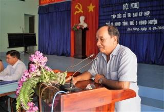 Đại biểu HĐND tiếp xúc cử tri xã Bàu Năng