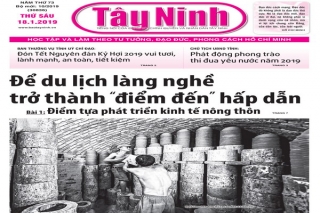 Điểm báo in Tây Ninh ngày 18.01.2019