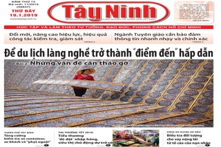 Điểm báo in Tây Ninh ngày 19.01.2019