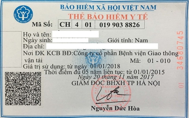 Về thẻ bảo hiểm y tế không ghi ngày hết hạn sử dụng