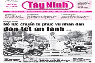 Điểm báo in Tây Ninh ngày 25.01.2019